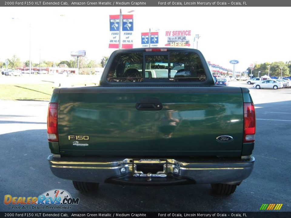 2000 Ford F150 XLT Extended Cab Amazon Green Metallic / Medium Graphite Photo #4