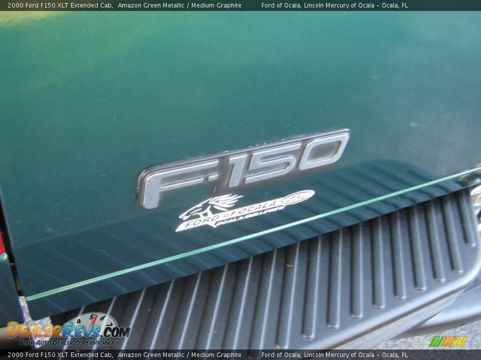 2000 Ford F150 XLT Extended Cab Amazon Green Metallic / Medium Graphite Photo #10