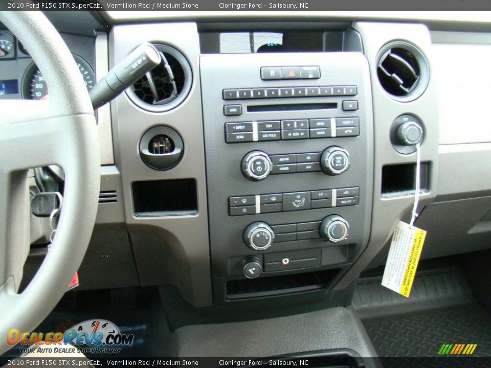 2010 Ford F150 STX SuperCab Vermillion Red / Medium Stone Photo #24