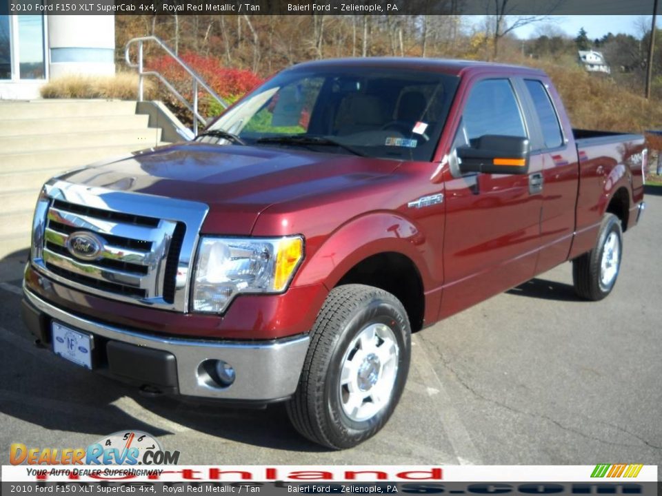 2010 Ford F150 XLT SuperCab 4x4 Royal Red Metallic / Tan Photo #2