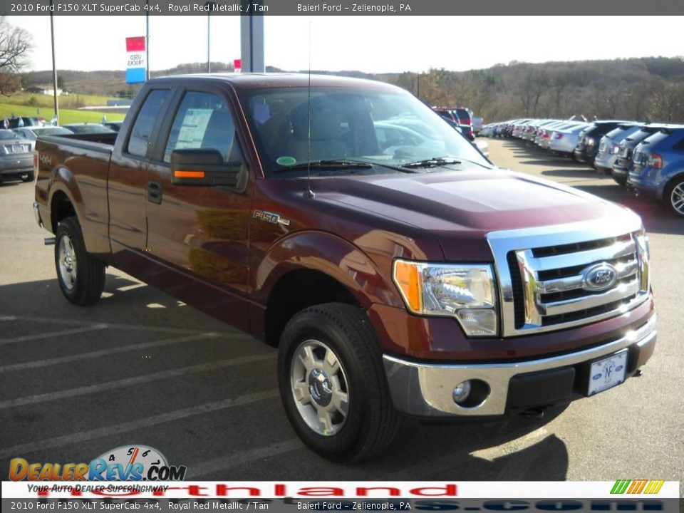 2010 Ford F150 XLT SuperCab 4x4 Royal Red Metallic / Tan Photo #4