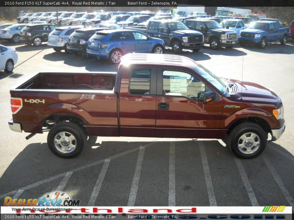 2010 Ford F150 XLT SuperCab 4x4 Royal Red Metallic / Tan Photo #5