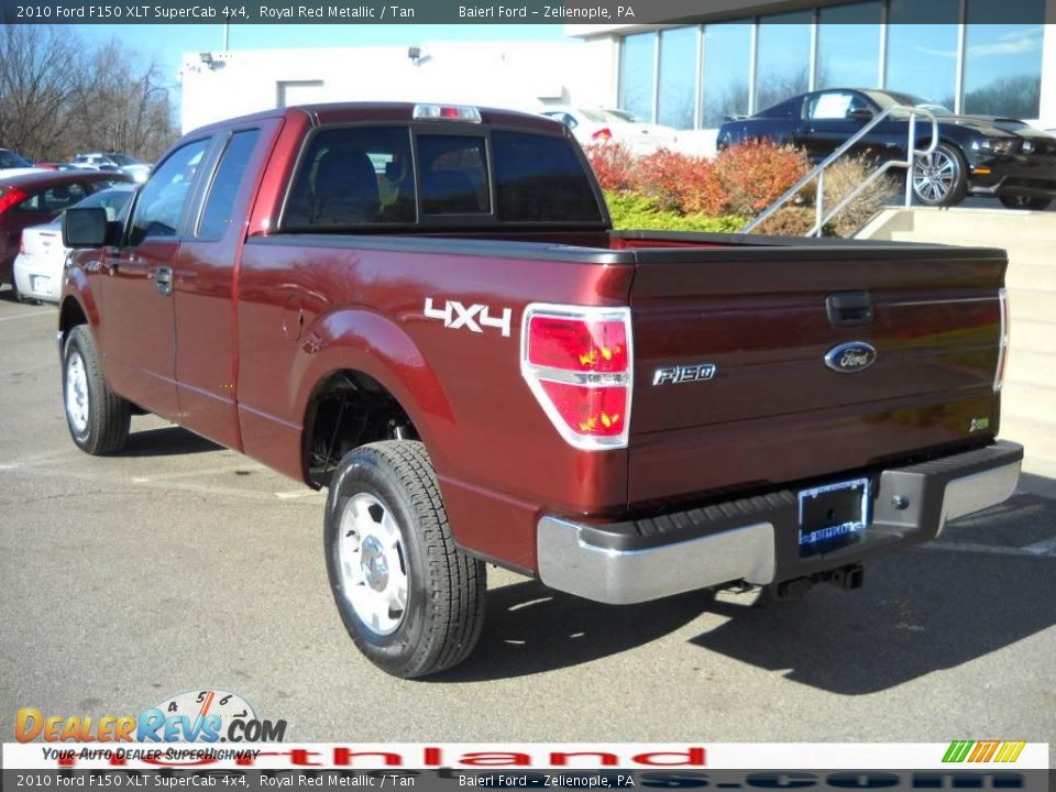 2010 Ford F150 XLT SuperCab 4x4 Royal Red Metallic / Tan Photo #8