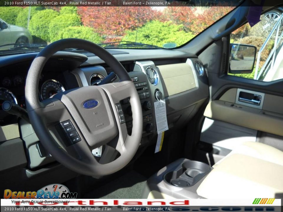 2010 Ford F150 XLT SuperCab 4x4 Royal Red Metallic / Tan Photo #10