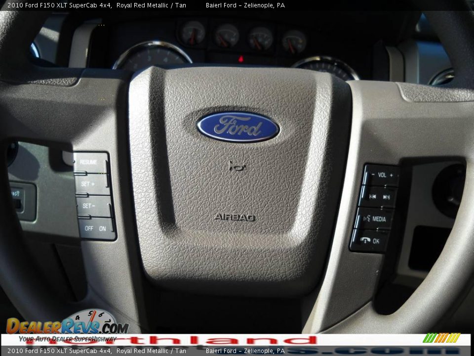2010 Ford F150 XLT SuperCab 4x4 Royal Red Metallic / Tan Photo #19