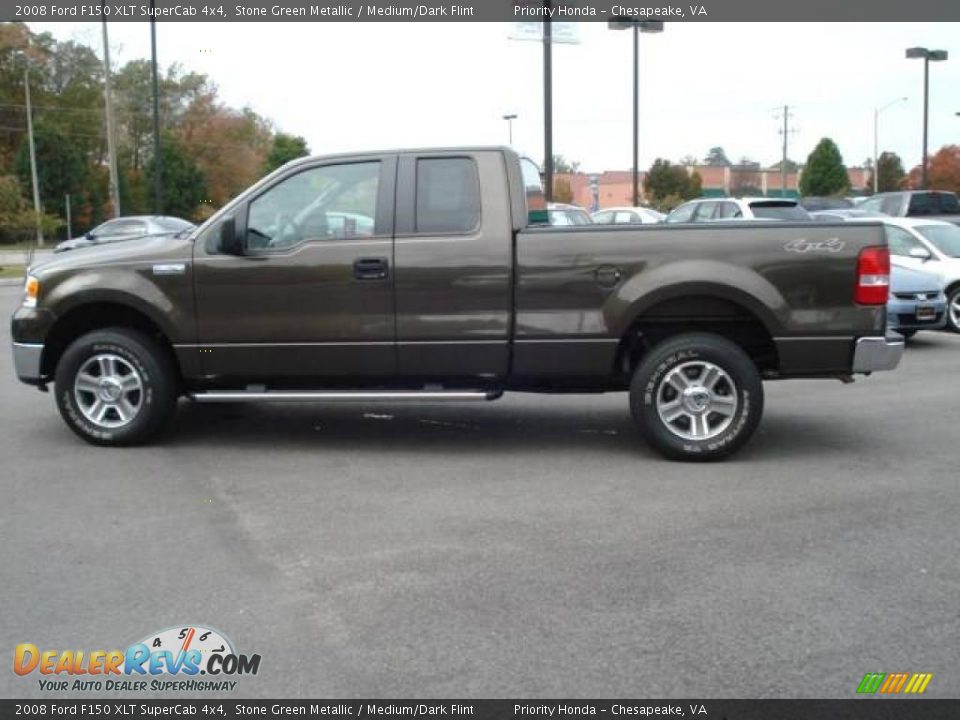 2008 Ford F150 XLT SuperCab 4x4 Stone Green Metallic / Medium/Dark Flint Photo #3