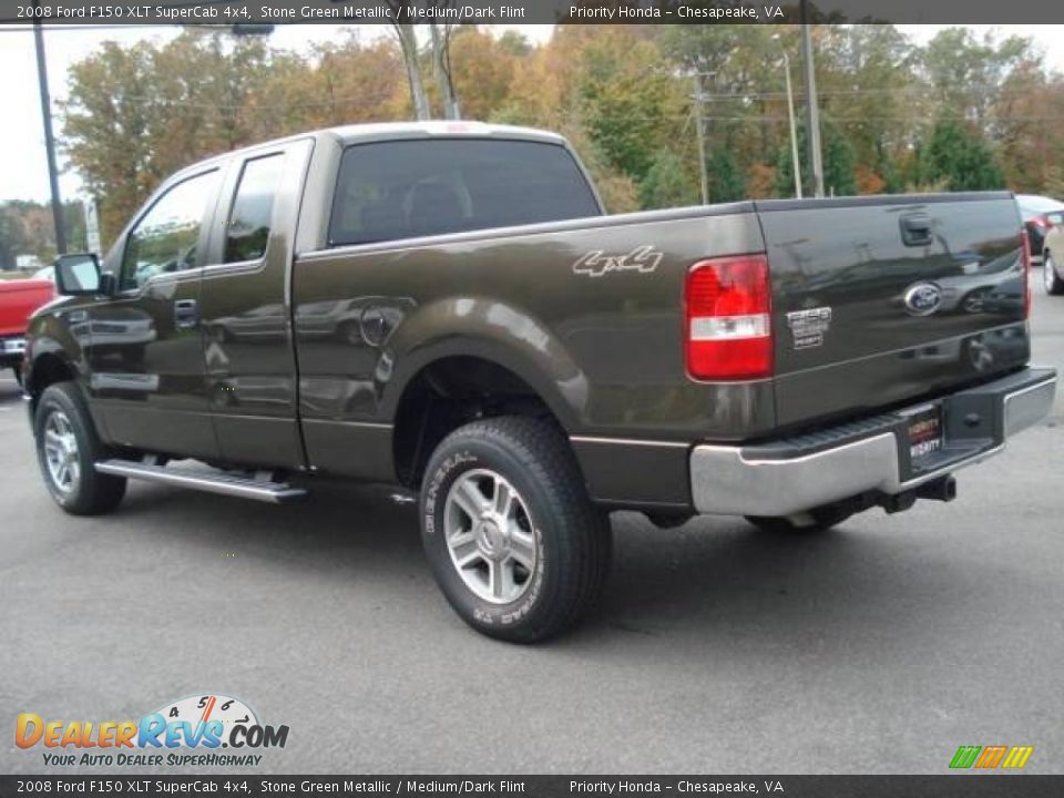 2008 Ford F150 XLT SuperCab 4x4 Stone Green Metallic / Medium/Dark Flint Photo #4