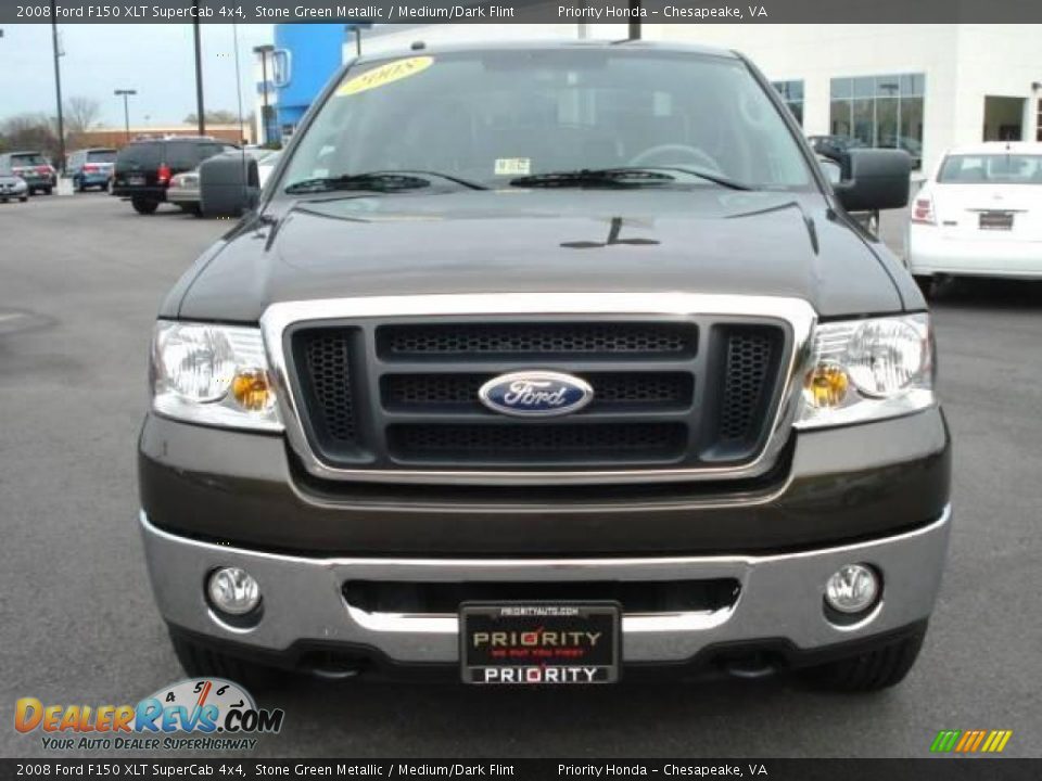 2008 Ford F150 XLT SuperCab 4x4 Stone Green Metallic / Medium/Dark Flint Photo #8