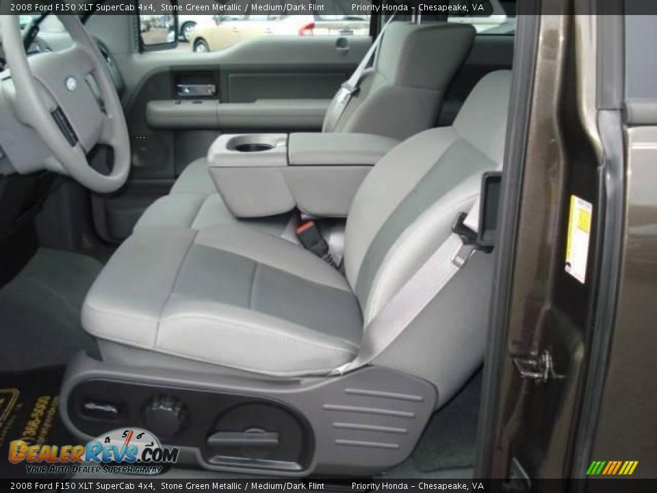 2008 Ford F150 XLT SuperCab 4x4 Stone Green Metallic / Medium/Dark Flint Photo #9