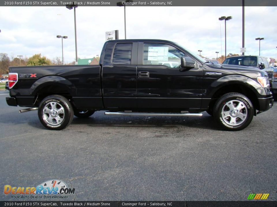 2010 Ford F150 STX SuperCab Tuxedo Black / Medium Stone Photo #2