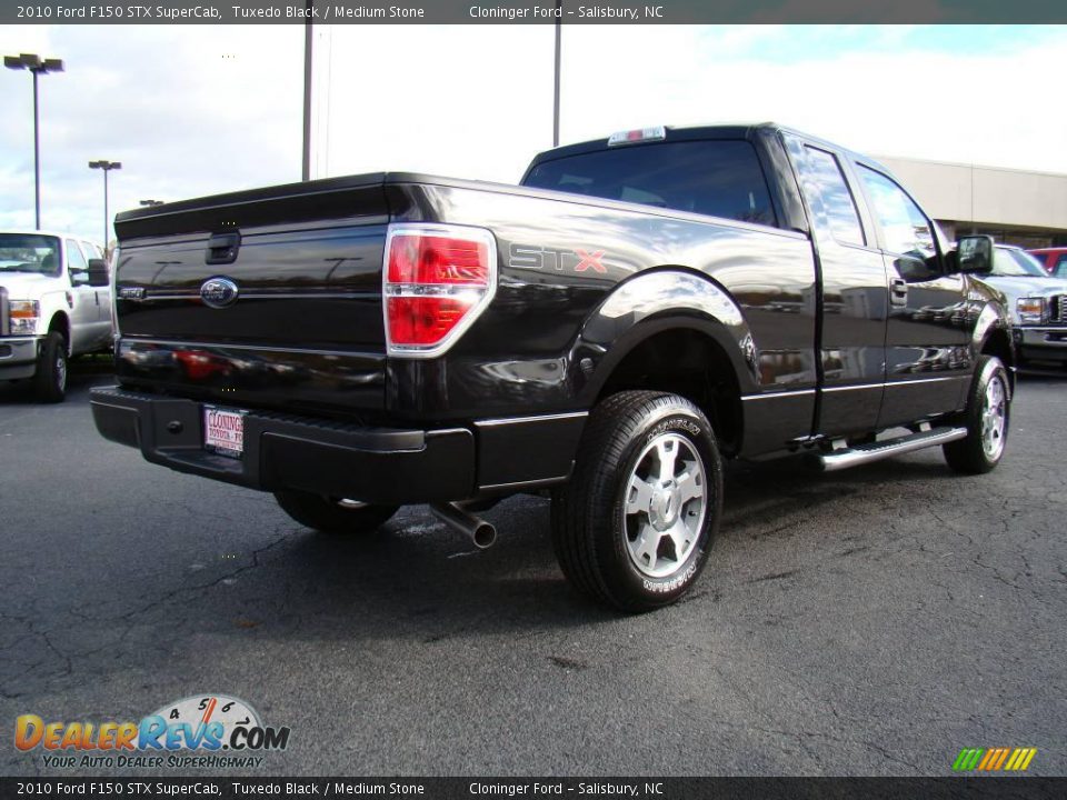 2010 Ford F150 STX SuperCab Tuxedo Black / Medium Stone Photo #3