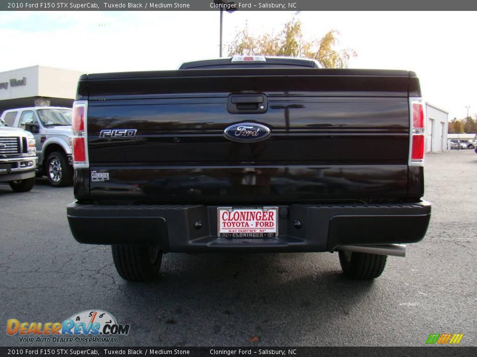 2010 Ford F150 STX SuperCab Tuxedo Black / Medium Stone Photo #4