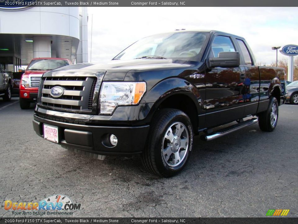 2010 Ford F150 STX SuperCab Tuxedo Black / Medium Stone Photo #6