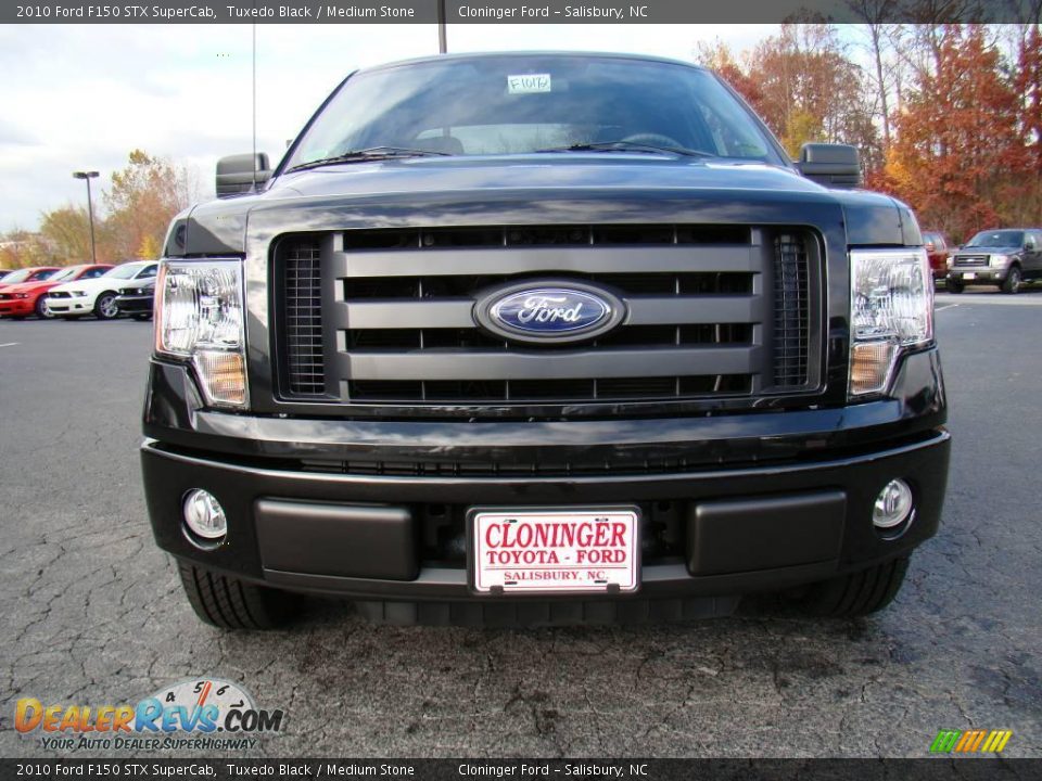 2010 Ford F150 STX SuperCab Tuxedo Black / Medium Stone Photo #7