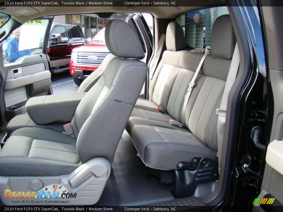 2010 Ford F150 STX SuperCab Tuxedo Black / Medium Stone Photo #9