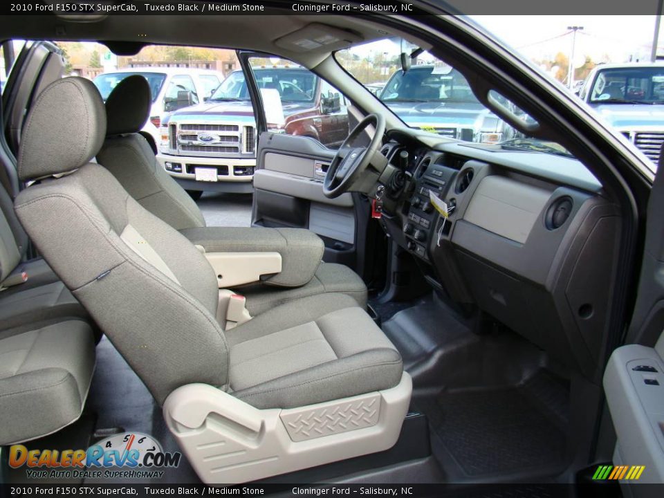 2010 Ford F150 STX SuperCab Tuxedo Black / Medium Stone Photo #11