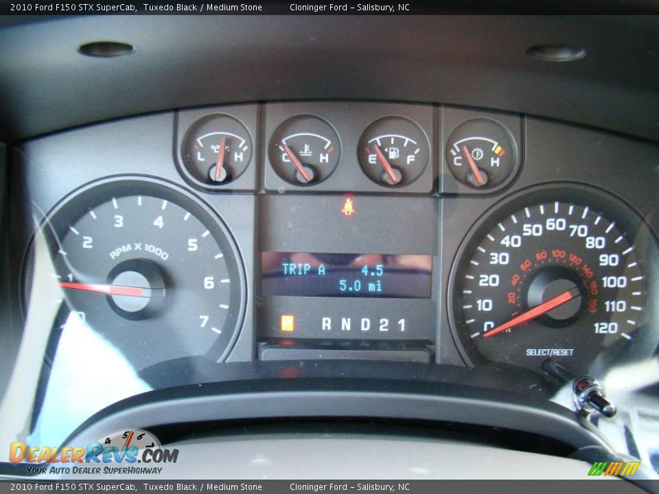 2010 Ford F150 STX SuperCab Tuxedo Black / Medium Stone Photo #19