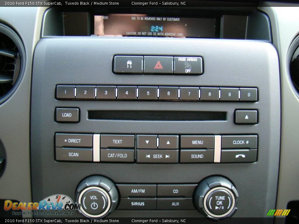 2010 Ford F150 STX SuperCab Tuxedo Black / Medium Stone Photo #21