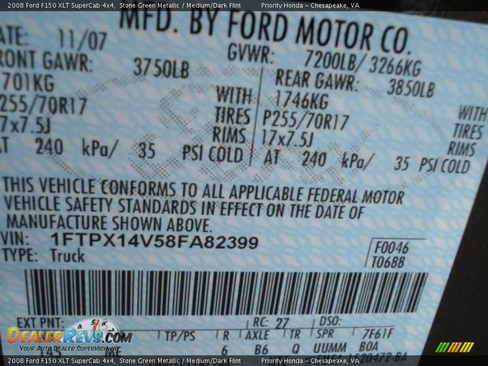 2008 Ford F150 XLT SuperCab 4x4 Stone Green Metallic / Medium/Dark Flint Photo #28
