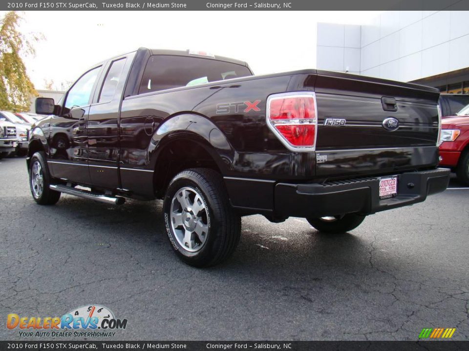 2010 Ford F150 STX SuperCab Tuxedo Black / Medium Stone Photo #24