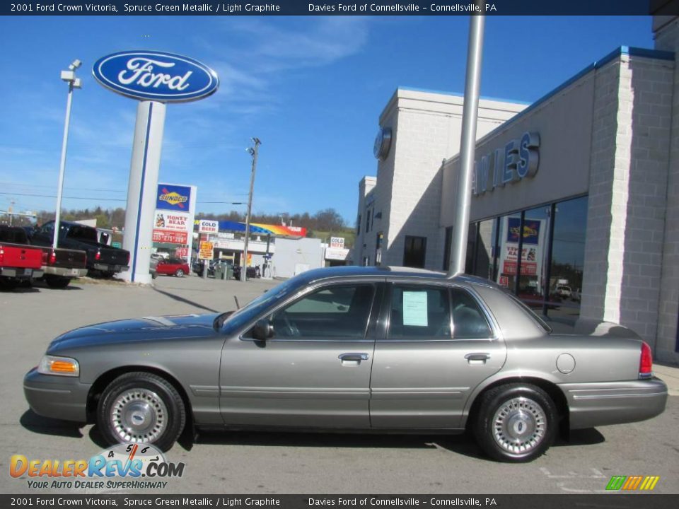 2001 Ford Crown Victoria Spruce Green Metallic / Light Graphite Photo #2