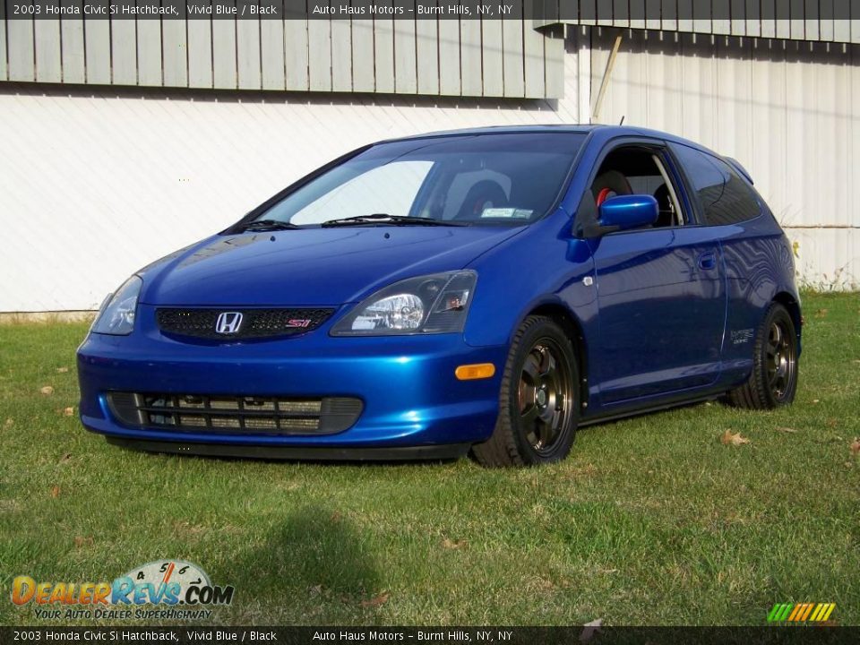 2003 Honda Civic Si Hatchback Vivid Blue / Black Photo #1