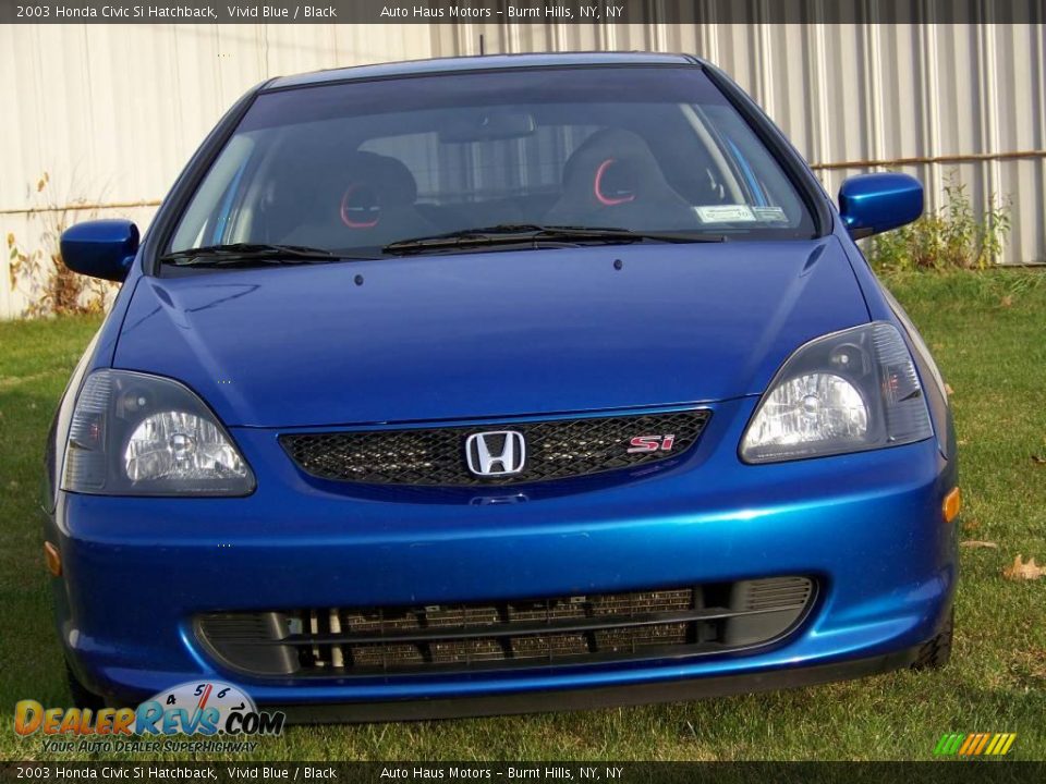 2003 Honda Civic Si Hatchback Vivid Blue / Black Photo #2