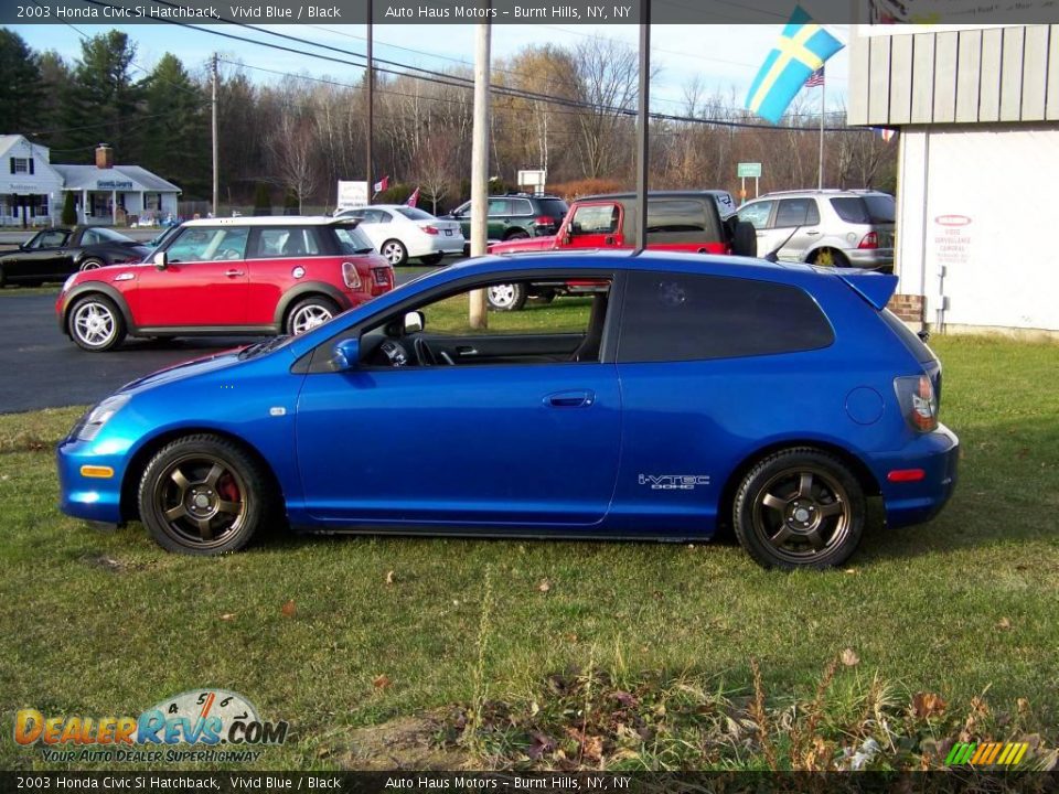 2003 Honda Civic Si Hatchback Vivid Blue / Black Photo #8