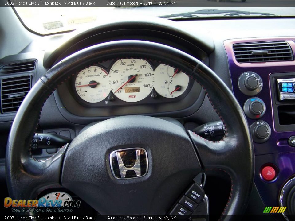 2003 Honda Civic Si Hatchback Vivid Blue / Black Photo #21