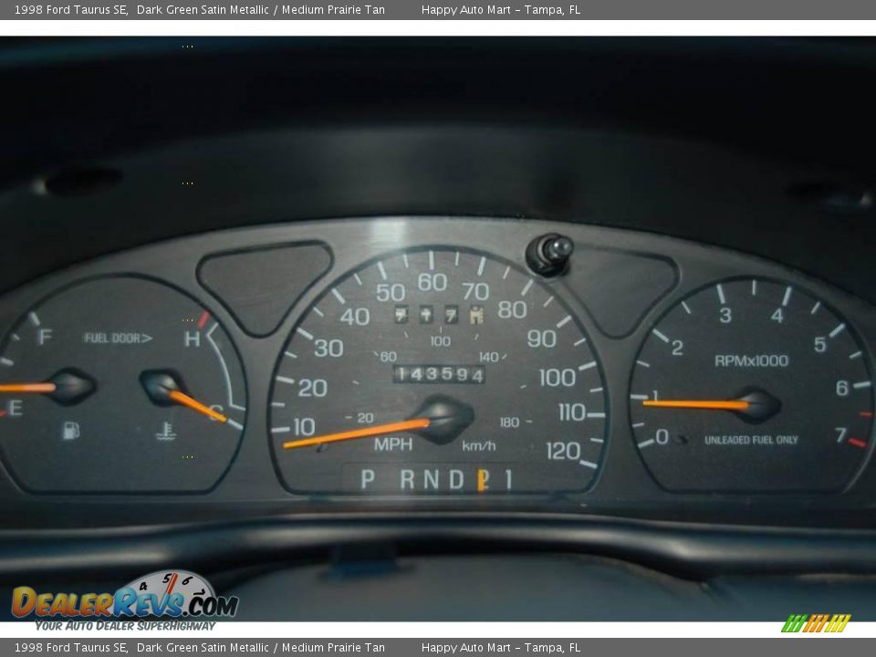 1998 Ford Taurus SE Dark Green Satin Metallic / Medium Prairie Tan Photo #8