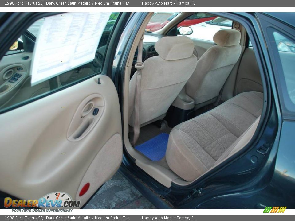 1998 Ford Taurus SE Dark Green Satin Metallic / Medium Prairie Tan Photo #16