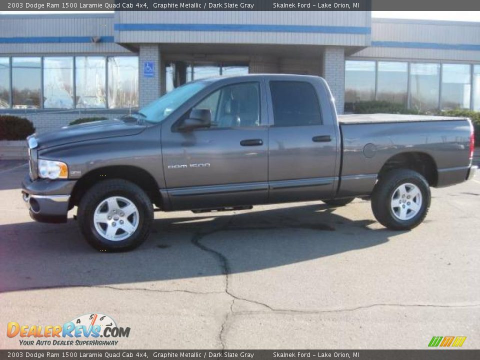 2003 Dodge Ram 1500 Laramie Quad Cab 4x4 Graphite Metallic / Dark Slate Gray Photo #1