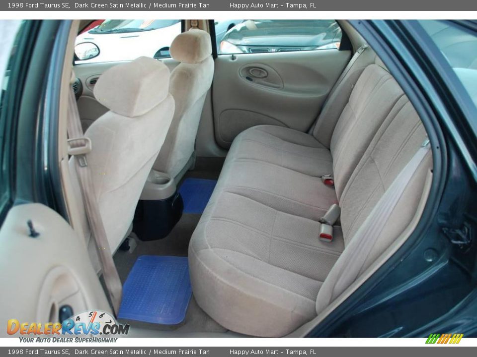 1998 Ford Taurus SE Dark Green Satin Metallic / Medium Prairie Tan Photo #18