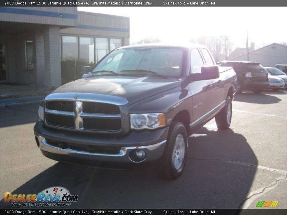 2003 Dodge Ram 1500 Laramie Quad Cab 4x4 Graphite Metallic / Dark Slate Gray Photo #3