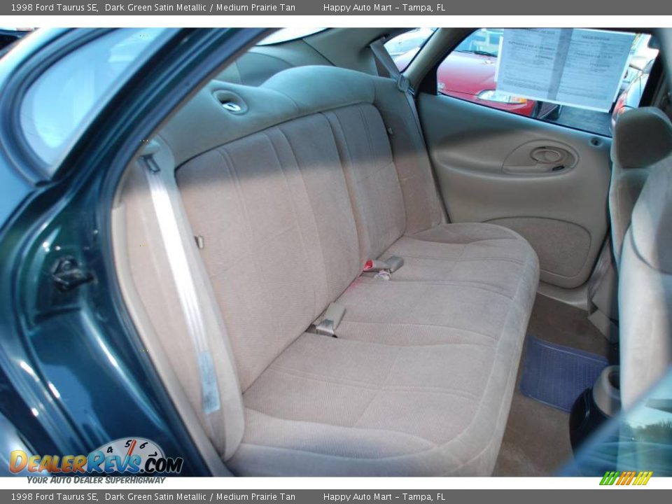 1998 Ford Taurus SE Dark Green Satin Metallic / Medium Prairie Tan Photo #19