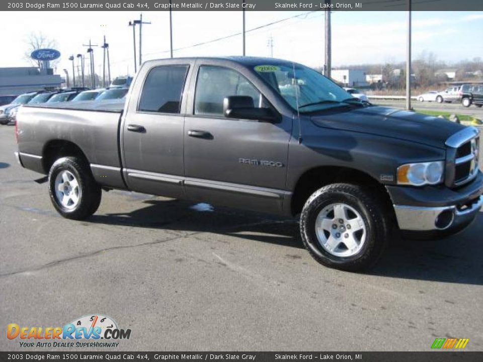 2003 Dodge Ram 1500 Laramie Quad Cab 4x4 Graphite Metallic / Dark Slate Gray Photo #5