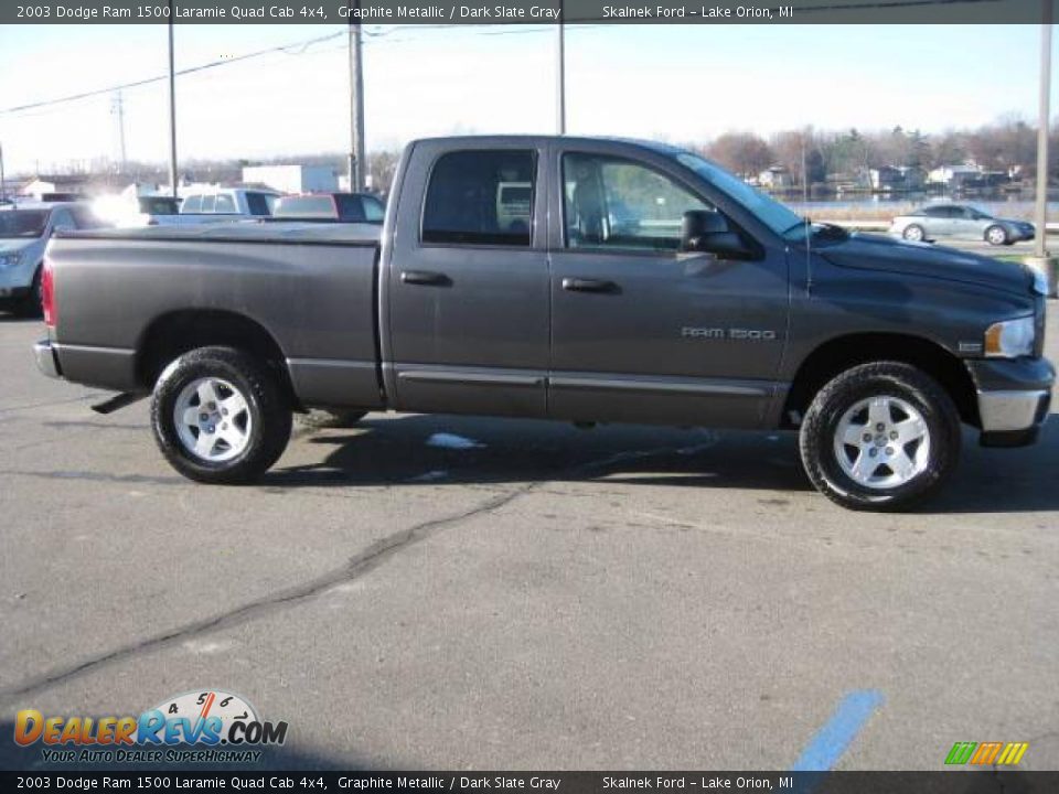 2003 Dodge Ram 1500 Laramie Quad Cab 4x4 Graphite Metallic / Dark Slate Gray Photo #6