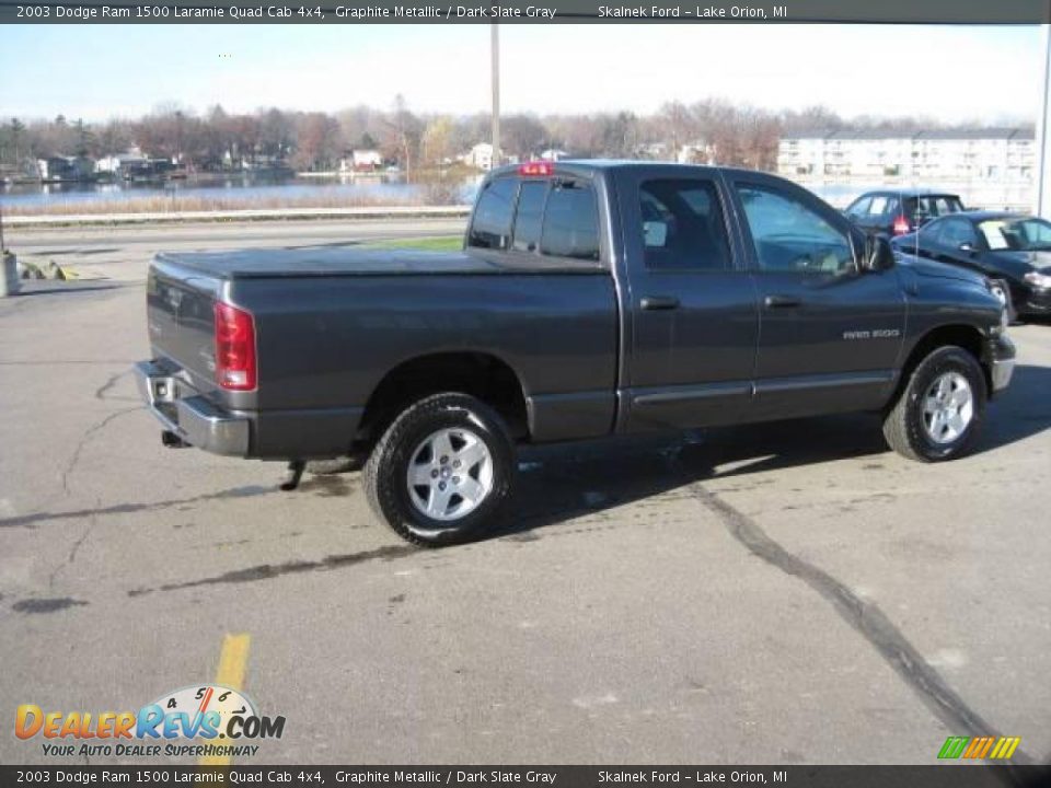 2003 Dodge Ram 1500 Laramie Quad Cab 4x4 Graphite Metallic / Dark Slate Gray Photo #8