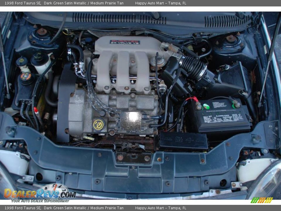 1998 Ford Taurus SE Dark Green Satin Metallic / Medium Prairie Tan Photo #22