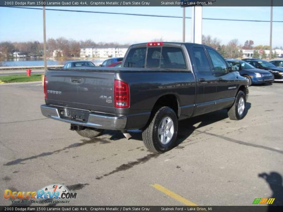 2003 Dodge Ram 1500 Laramie Quad Cab 4x4 Graphite Metallic / Dark Slate Gray Photo #9