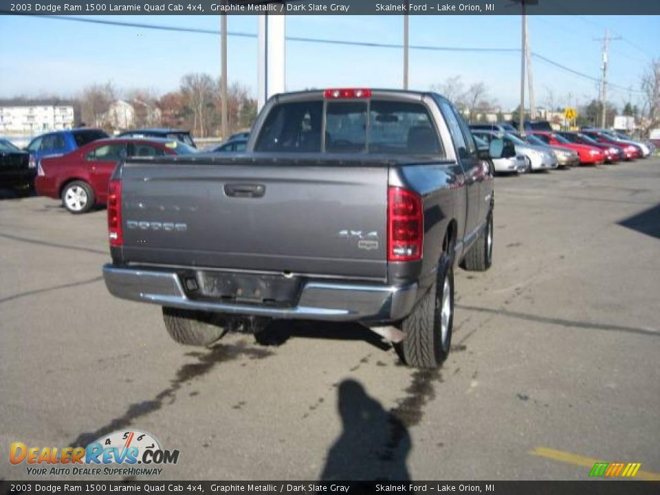 2003 Dodge Ram 1500 Laramie Quad Cab 4x4 Graphite Metallic / Dark Slate Gray Photo #10