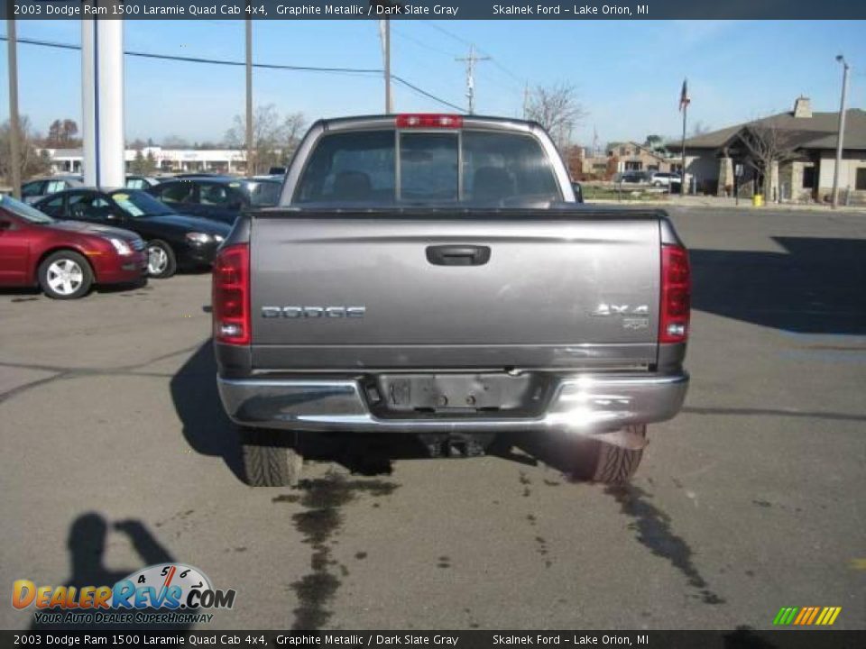 2003 Dodge Ram 1500 Laramie Quad Cab 4x4 Graphite Metallic / Dark Slate Gray Photo #11