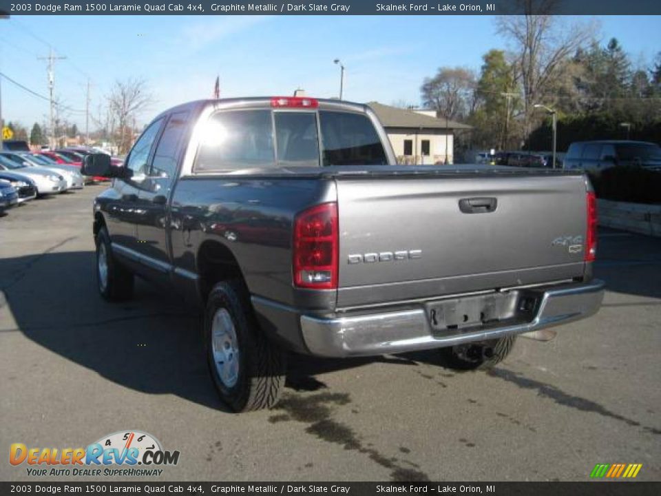 2003 Dodge Ram 1500 Laramie Quad Cab 4x4 Graphite Metallic / Dark Slate Gray Photo #12