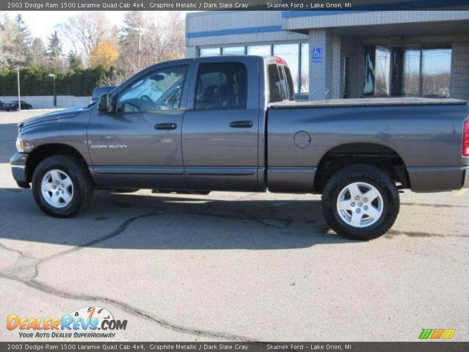 2003 Dodge Ram 1500 Laramie Quad Cab 4x4 Graphite Metallic / Dark Slate Gray Photo #14