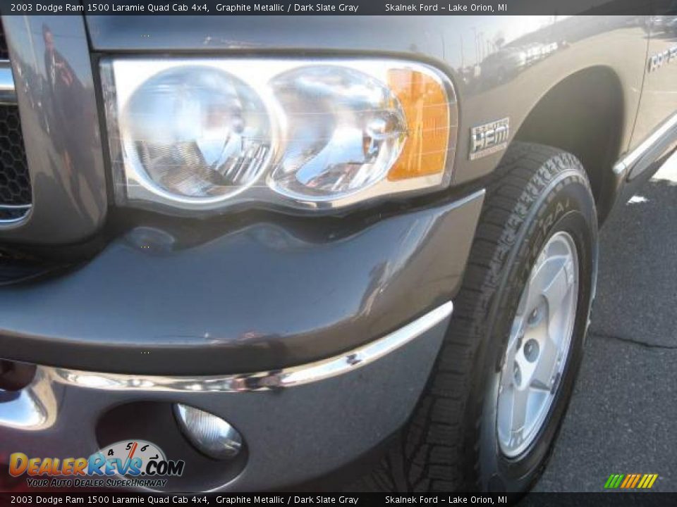 2003 Dodge Ram 1500 Laramie Quad Cab 4x4 Graphite Metallic / Dark Slate Gray Photo #23