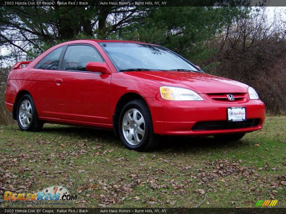 2003 Honda Civic EX Coupe Rallye Red / Black Photo #1