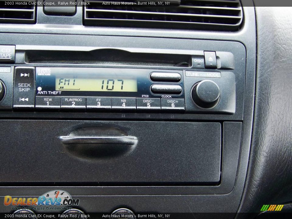 2003 Honda Civic EX Coupe Rallye Red / Black Photo #2