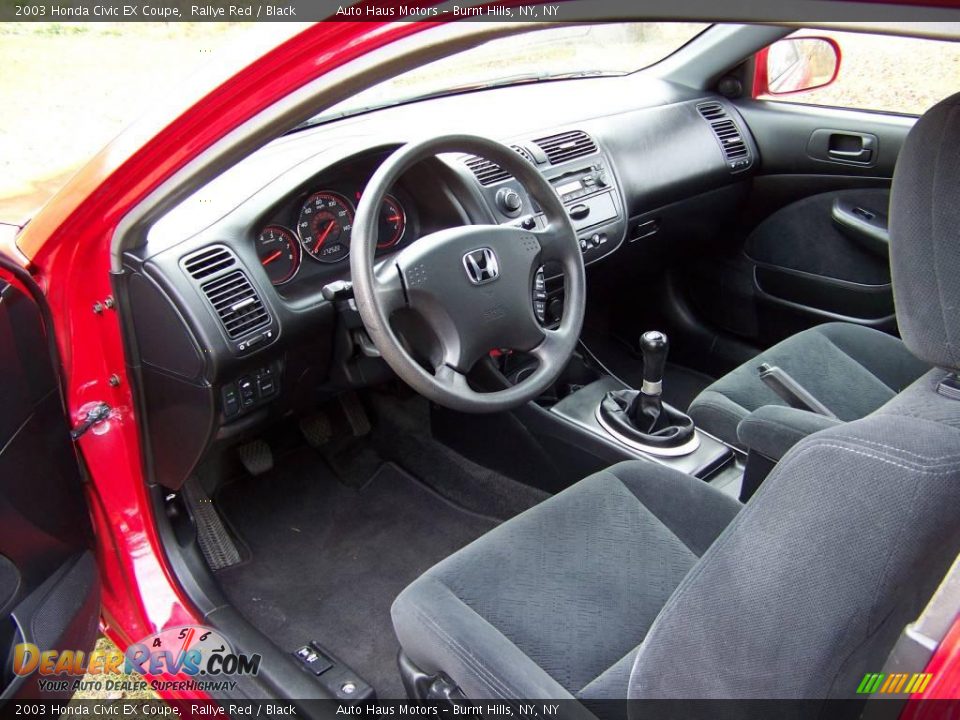 2003 Honda Civic EX Coupe Rallye Red / Black Photo #4