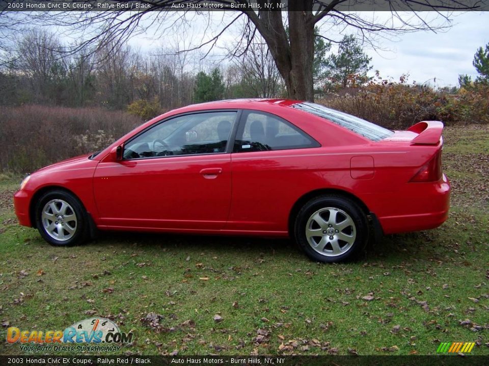 2003 Honda Civic EX Coupe Rallye Red / Black Photo #5