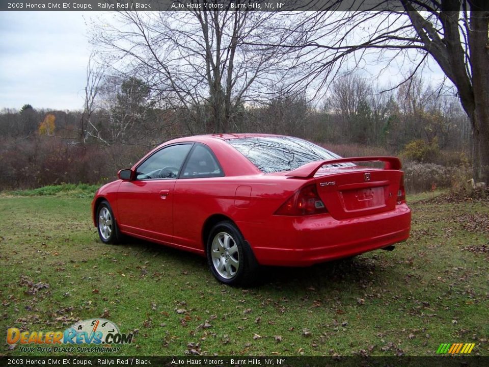 2003 Honda Civic EX Coupe Rallye Red / Black Photo #6